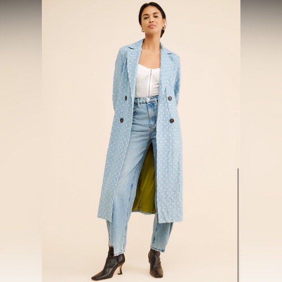 Never Fully Dressed Jackets & Blazers - Never Fully Dressed Harper Denim Trench NWT